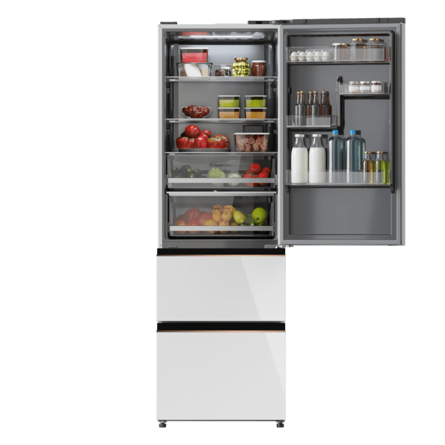 DAEWOO INOX NO FROST COMBI REFRIGERATOR