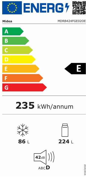 Frigorífico combi Midea Total No Frost - MDRB424FGE02OE