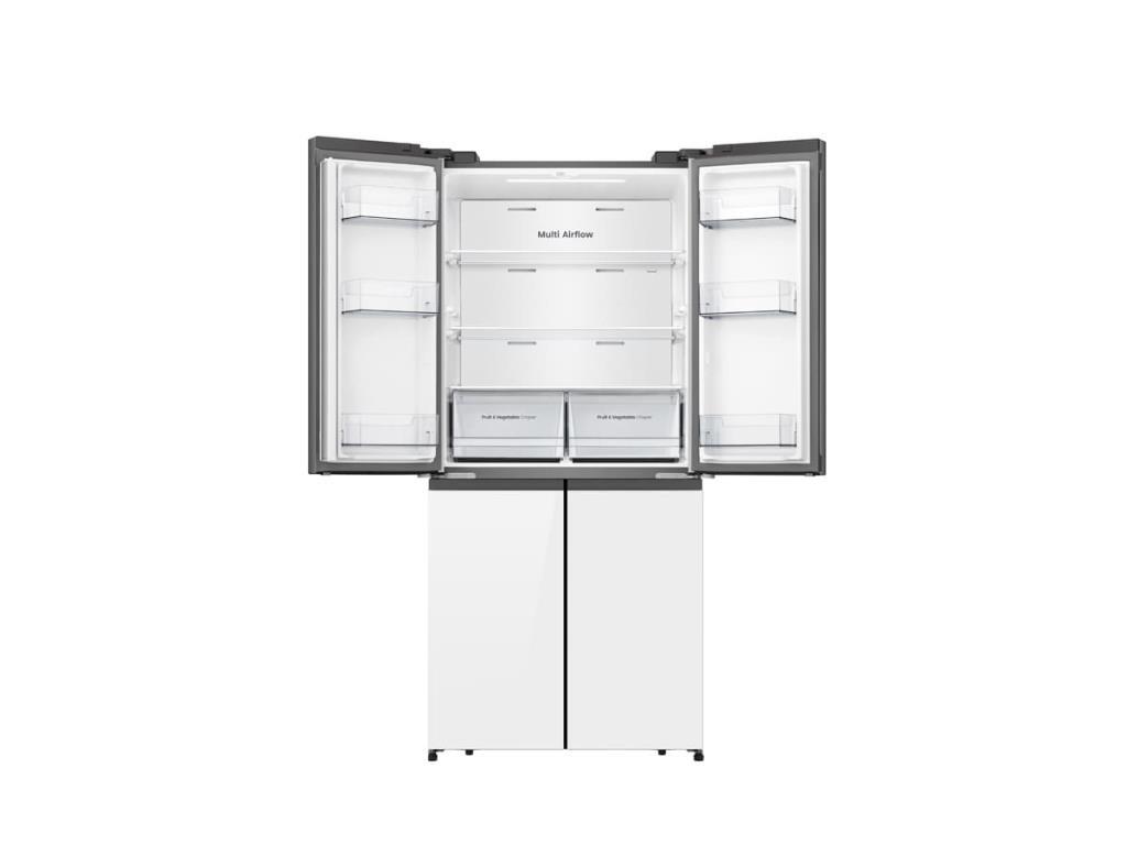 Frigorífico Americano 4 Puertas, Clase E , 483L, Cristal Blanco RQ5P470SETE