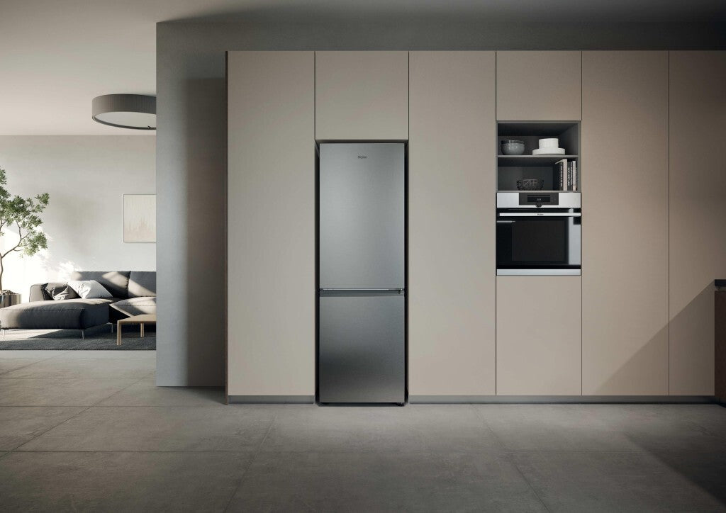 Frigorífico Combi Haier HDPR1618CNPK - Clase C, 185 x 60 cm, 352 L, No Frost, Inox