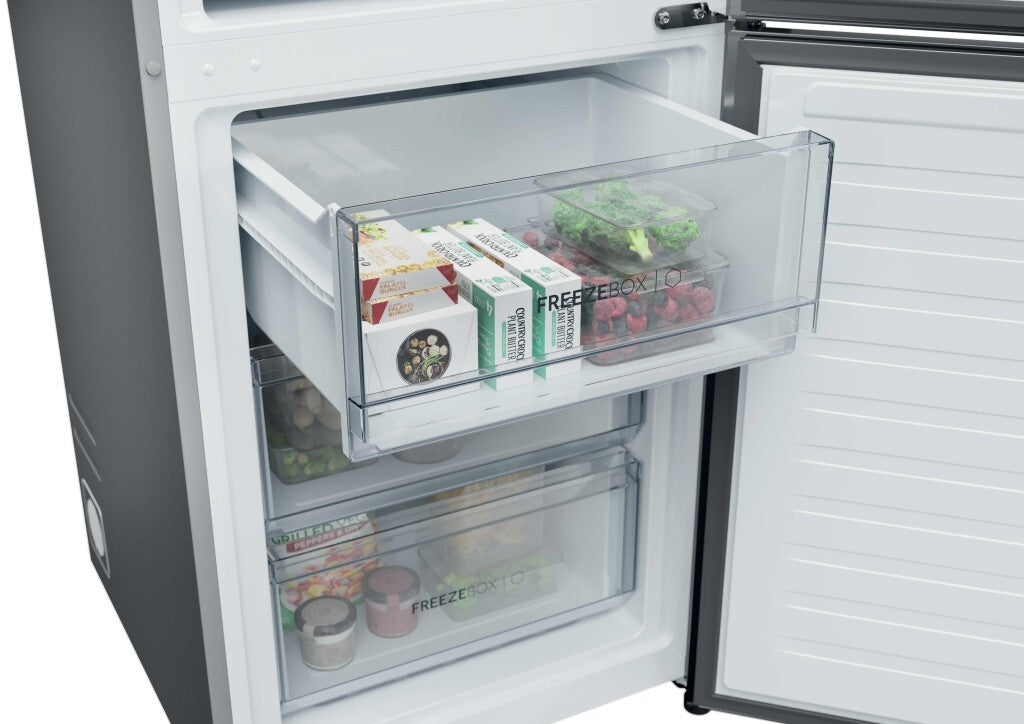 Frigorífico Combi Haier HDPR1618CNPK - Clase C, 185 x 60 cm, 352 L, No Frost, Inox